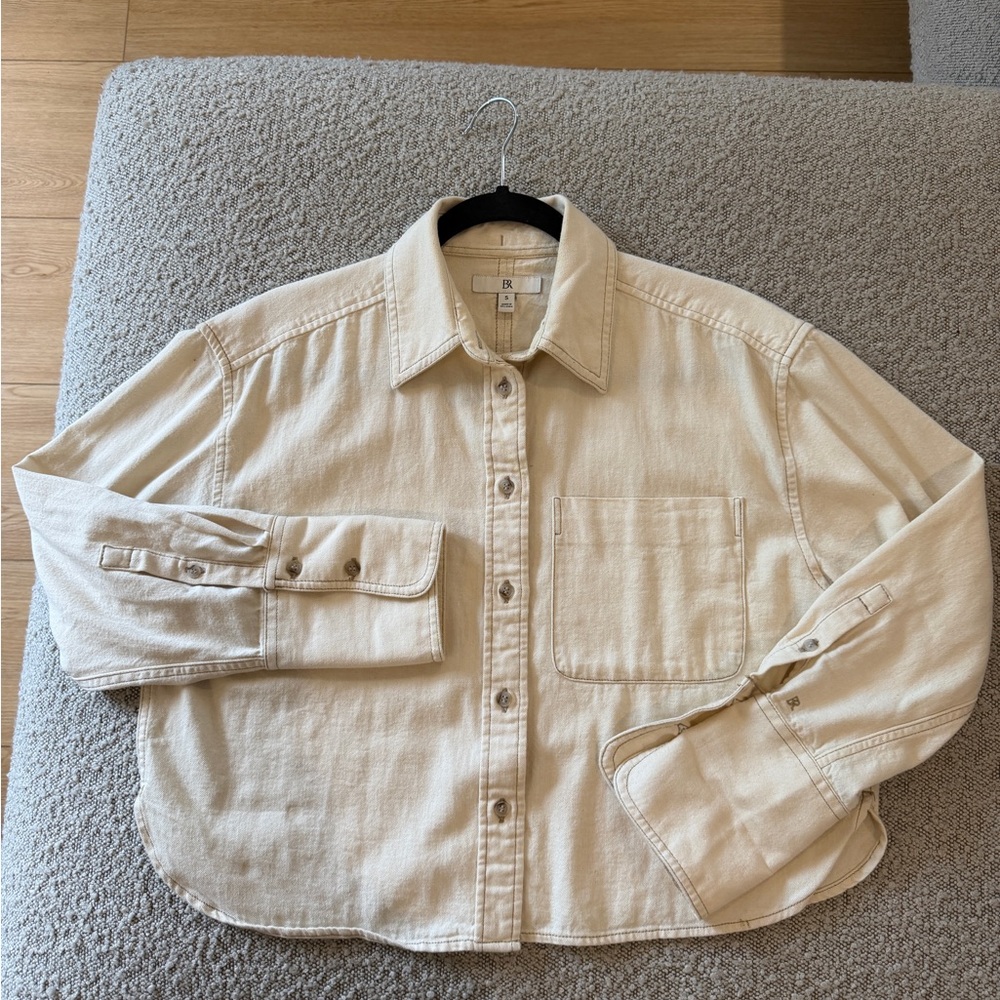 Beige Button-Up Shirt